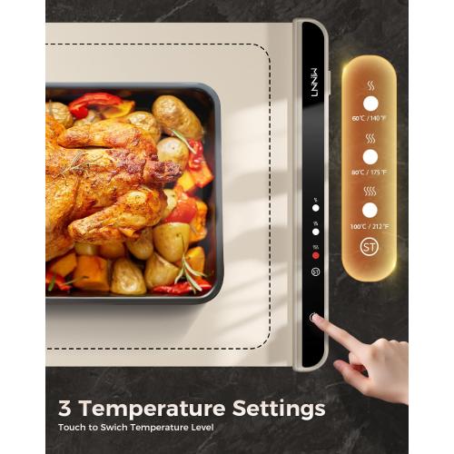 Extra Large Food Warming Mat, 36x15 Inch Electric Heating Tray for Parties, Buffets, and Family Gatherings