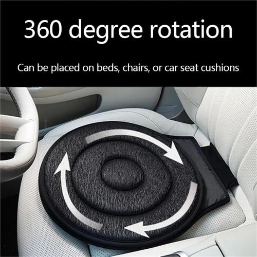 360 Degree Rotating Car Seat Cushion Women Elderly People Auto Mounted Multifunctional Movable Seat Cushions(Beige Style A)