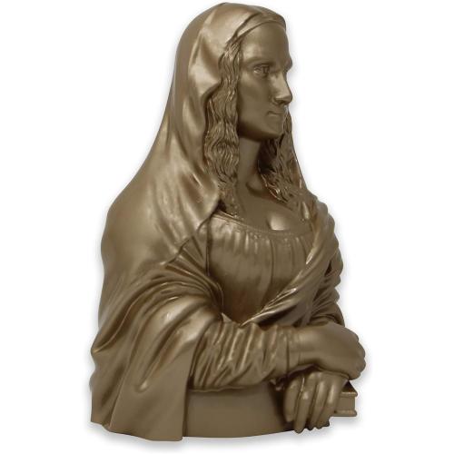 MUSART Exclusive Mona Lisa Statue Home Decor Limited Edition of 100 Urethane Resin with Urethane Glass Coat 10 Inches Height 3 Lbs (Gold)