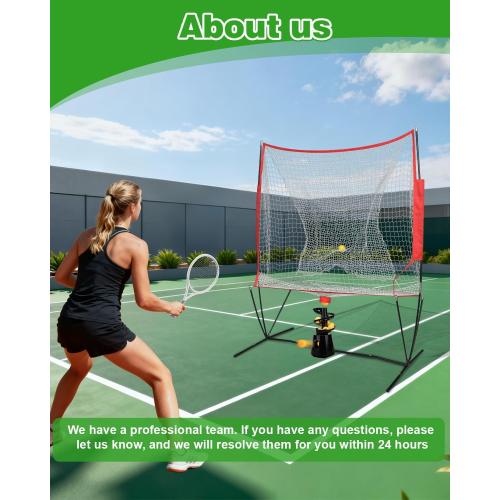 Portable Tennis & Pickleball Recovery System Net, 6 x 7ft Portable Polyester Mesh and Fiberglass Frame, Ball Recycling Net for Tennis Ball Machine, Collapsible Pickleball Trainer for Indoor/Outdoor