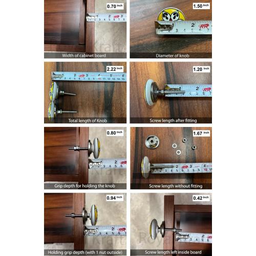 Royal Kraft Vintage Multicolor Printed Ceramic Pull Knobs for Kitchen Cabinet, Door & Drawer, Wardrobe, Cupboard (Set of 10) Sknob012