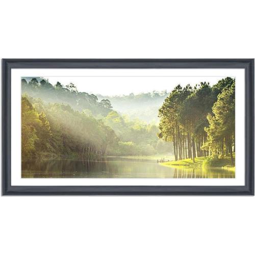 17x33 Picture Frame Solid Wood Black, Display 15x31 (With mat) or 17x33 (Without mat) Photos, Poster, Painting,Puzzles (X23B1733W1531)