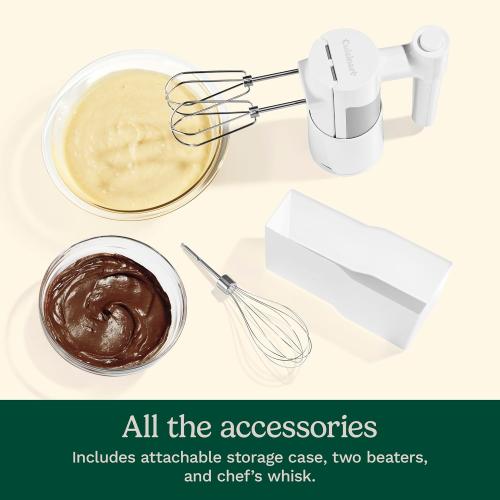 Cuisinart 5 Speed Hand Mixer with Storage Case, White, HM-150S | Storage Case‼️light dirt‼️