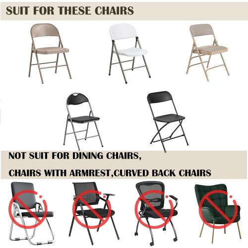 10PCS Stretch Spandex Folding Waterproof Chair Covers,Universal Fitted Chair Cover Protector for Wedding Party Banquet Holidays Celebration Decoration(White)