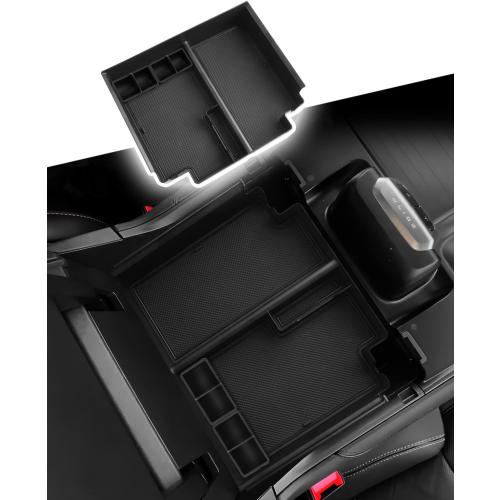 CDEFG For 2025 2026 Ford Expedition Center Console Organizer Tray with Removable Silicone Coin Holders – Expedition (Active, Platinum,Tremor, King Ranch) Armrest Storage Accessories for All Trims