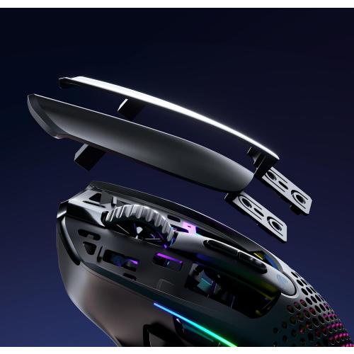 Glorious Gaming Model I 2 Wireless Gaming Mouse - Hybrid 2.4Ghz & Bluetooth, 75g Superlight, 9 Buttons (2 Swappable), RGB, PTFE Feet, MMO/MOBA/FPS, Long Battery Life, Side Thumb Rest - Black