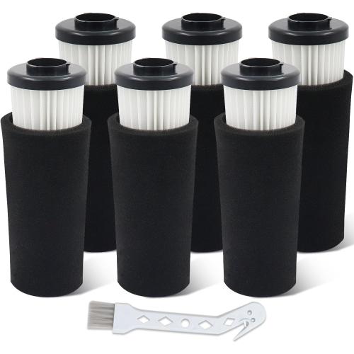 F112 Filter Replacement 6 Pack For Dirt Devil Upright Vacuum Cleaner | Pre Motor Endura Odor Trapping Filter Set, Replace part AD47936