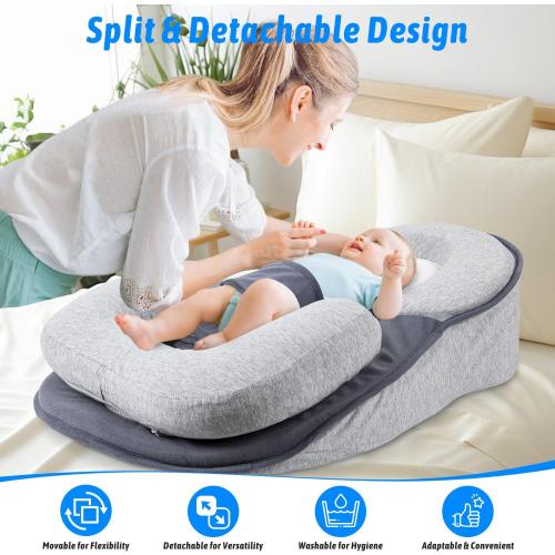 Feeding Pillow Anti Overflow Feeding Pillow for Reducing Spit-Up, Safety Nursing Pillow