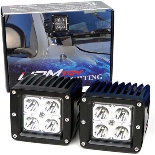 iJDMTOY 3-Inch Cubic 20W High Power LED Pod Lights Compatible with Jeep Truck Off-Road ATV 4WD 4x4, Xenon White