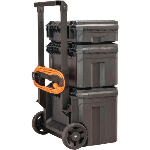 CRAFTSMAN TRADESTACK Tool Box with Wheels, Waterproof, Stackable System, Portable Rolling Storage for Indoor/Outdoor Use, 22.5 Inch (CMST21445)