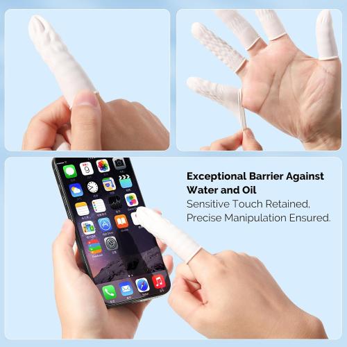 JMU Latex Finger Cots Medium, 200Pcs Finger Protectors Disposable Finger Gloves