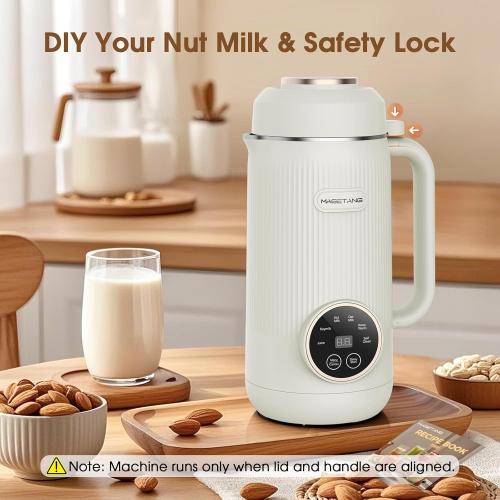 7 in 1 Nut Milk Maker Machine 28oz Automatic Milk Maker for Homemade Coconut, Oat, Soy, Plant-Based Milk, Juice with 18H Delay Start/6H Keep Warm/Self Cleaning (White)