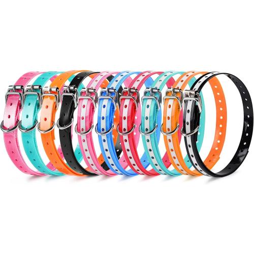 Replacement Collar Strap, Compatible with Petsafe,PATPET,Sportdog,Garmin,Dogtra,etc Most Training Collar/Fence Reciever, 3/4',Adjustable,Metal Buckled,Waterproof (Black Pack2)