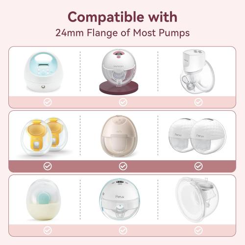 17mm Flange Inserts for 24mm Flange/Shield, Compatible with Momcozy/MOMMED/Spectra Breast Pumps, Pump Parts Replace (4PCS 17mm)