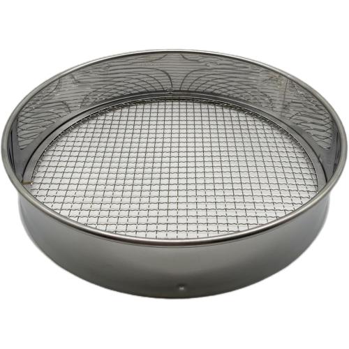 Soil Sifter Set with 3 Sieve Meshes for Rock and Sand - Stainless Steel