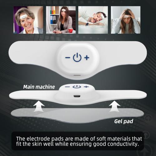 Electric Headache Migraine Relief Head Massager Rechargeable TENS Units Digital Pain Relieve Device Head Cap Prophylactic Treatment for Migraine Headband for Deep Relaxation and Stress Relief