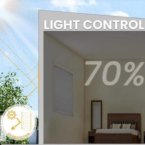 6 Packs Cordless Pleated Light Filtering Window Shade 36 in x 72 in Easy to Cut and Install, White, Paper Blinds with 12 Clips