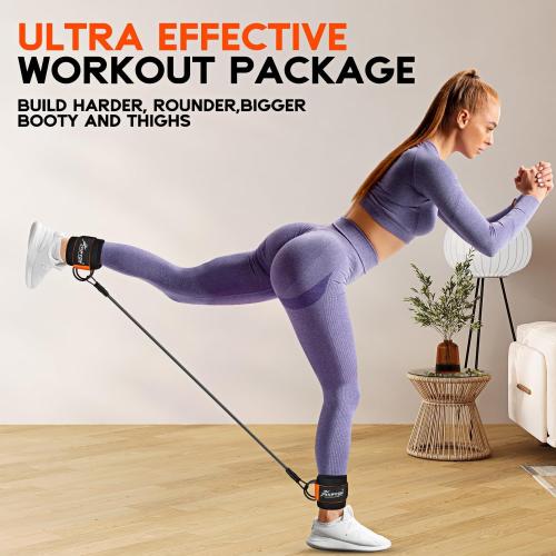 HPYGN Ankle Resistance Bands, Ankle Bands for Working Out with Cuffs, Resistance Bands for Leg Butt Training Workout Equipment for Kickbacks Hip Gluteus Training, Ankle Strap with Exercise Bands