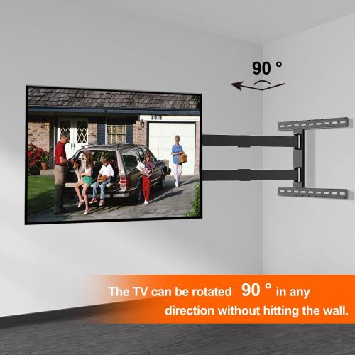 Ginkgo Long Arm Articulating TV Wall Mount for 37-75 Inch TVs, 47' Extra Long Full Motion Mount, Corner Swivel & Tilt Fits, Max VESA 600x400mm, 99 lbs. Loading, 16',18' Studs