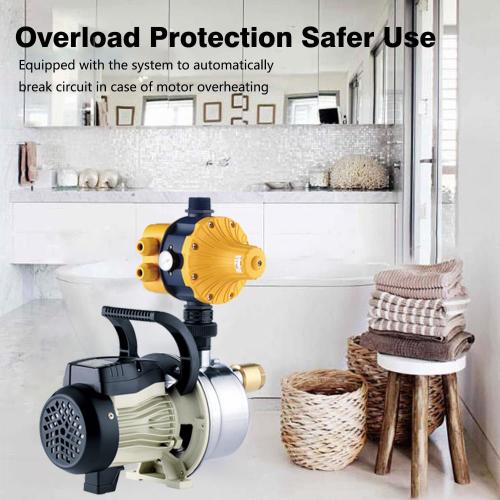 3/4HP water pressure booster pump with Smart Controller for whole house，Self-priming Jet Transfer Pump Pressure Switch Automatic System 110v AC for Lawn Garden Sprinkler Irrigation