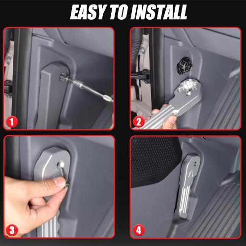 Hood Release Handle Lever Replacement Compatible with INEOS Grenadier 2020-2024, Aluminum Alloy Hood Latch Release Pull Handle Decoration Interior Accessories (Silver)