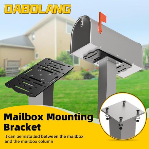 Metal Mailbox Mounting Bracket,Post Mount Mailboxes Board,Mailbox Bracket for 4x4 Wood or Hollow Posts,Mailbox Mounting Plate For Most Post-Mounted Mailboxes with Mounting Holes at the Bottom
