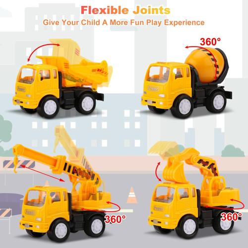 Nicmore Construction Truck Toddler Toys Car: Toys for 1 2 3 4 Year Old Boy 5 in 1 Carrier Toys for Kids Age 1-3 2-4| 18 Months 2 Year Old Boy Christmas Birthday Gifts