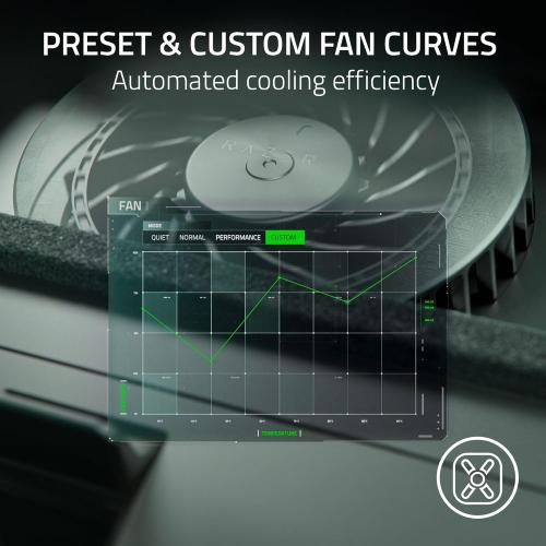 Razer Laptop Cooling Pad: Adaptive Smart - Intelligent Fan Control - Airtight Pressure Chamber - Fits Most Laptops & Macbooks 14” to 18 - Preset & Custom Fan Curves - 3 Port USB Type A - Chroma RGB