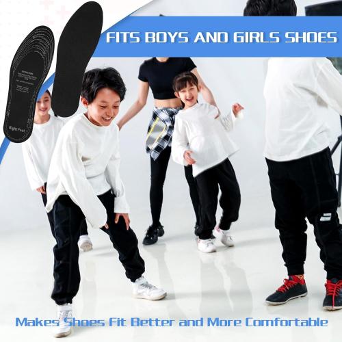 4 Pairs Shoe Inserts for Women Men, Memory Foam Shoe Inserts Soft Shoe Pads Inserts Breathable Shoe Sole Inserts Black Shoes Cushion Insoles Replacement Set for Women Men Kids Sneakers Flat Shoes