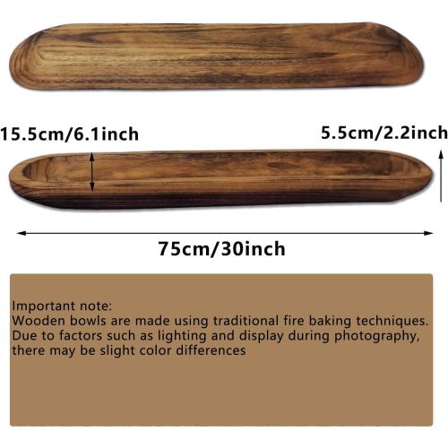 Wooden Dough Bowl Decor, Vintage Wooden Bowl Hand Carved Home Decor for Dining Table Center, Living Room, Kitchen Decor. (30inch brown)
