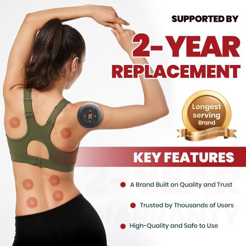 Becommend 5-in-1 Smart Dynamic Cupping Therapy Set with 20-Level Heat & Suction, Cupping Kit for Massage Therapy, Electric Cupping Device with Red Light for Back Pain, Knots, Soreness Relief (Red)