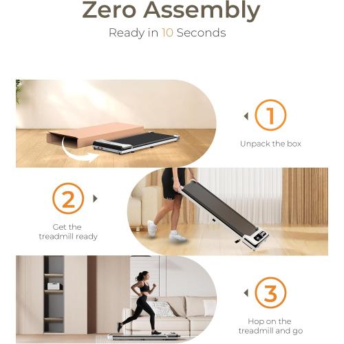 Walking Pad, Under Desk Walking pad Treadmill, 2.5HP Walking Pad with Remote and LED Display, 3 in 1 Portable Walking Pad with 265 lbs Weight Capacity for Home Office