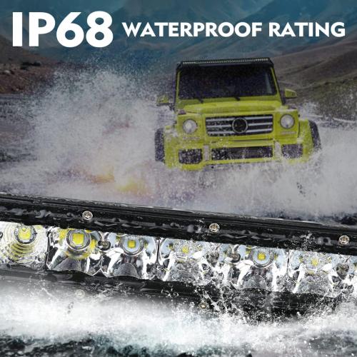 42 Inch LED Light Bar Single Row Flood & SpotBeam Combo 40000LM Off Road LED Light Bar Driving Light for Pickup SUV ATV UTV Truck Roof Bumper