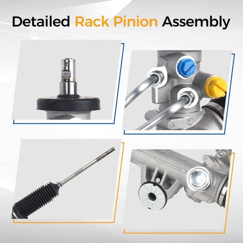 PAROD Power Steering Rack, Rack and Pinion Assembly for 1999-2006 Chevy Silverado 1500, 2007 Silverado 1500 Classic, 1999-2006 GMC Sierra 1500, 2007 Sierra 1500 Classic#19133675, 26079794, 26079801