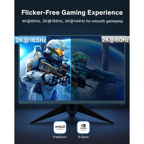 IVANKY Display Port Cable 10ft, Display Port Cord, [4K@60Hz, 2K@165Hz, 2K@144Hz], Gold-Plated Braided High Speed DP to DP Cable 10ft, DisplayPort 1.2 Cord for Gaming Monitor, TV, PC, Laptop