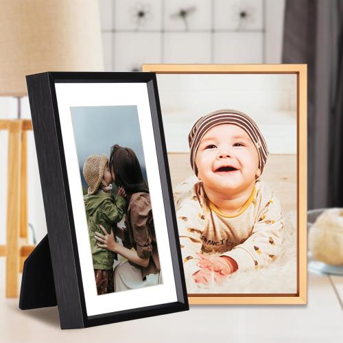 5x7 Picture Frame Set of 3, Gold Metal Photo Frames with HD Glass, Fits 4x6 with Mat or 5x7 without Mat, Wall Hanging and Table Display
