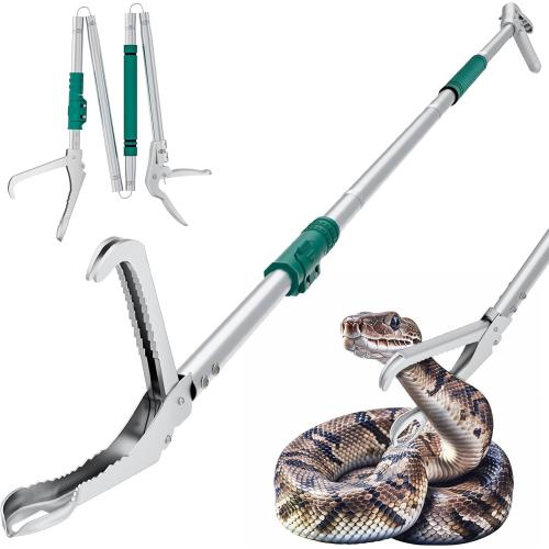 90 Snake Grabber Tool, Heavy Duty Snake Grabber with Long Reach | Professional Snake Tongs for Camping, Garden, Outdoor & Emergency Use
