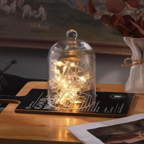 7.5 Tall Handmade Glass Cloche, Thick & Sturdy, Dia 5xH 7.5, For Terrarium, Plants, Trinkets, Cakes, Figurines, LED Light String, Candle. Cloche Glass Dome, Bell Jar Display Case (1, 5.12x7.48)
