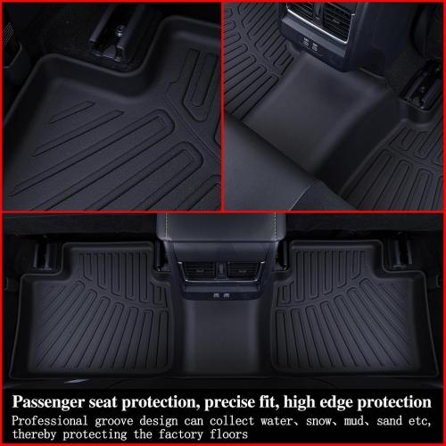 Large Cargo Liners for Mazda CX90 CX-90 2024 2025 (Only Suitable for 6 Seats) (Not Suitable for 7&8 Seats),TPE All Weather Protection with Trunk Mat Covering The backrest