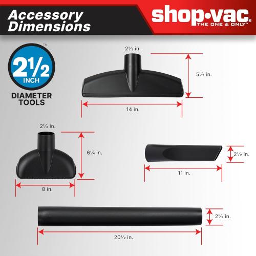 Shop-Vac 5801611 Wet Dry Vac with SVX2 Motor Technology, 16 Gallon, 2-1/2 Inch x 8 Foot Lock-On Hose, 150 CFM, (1-Pack) , Black (no test)