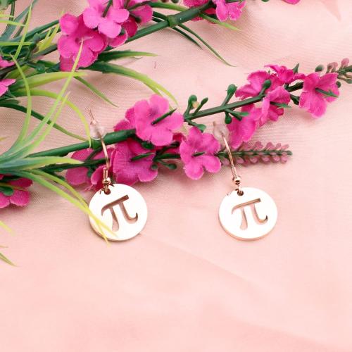 3.14 Pi Earring Stainless Steel Disc Cutout Pi Teacher Geek Nerd Gift