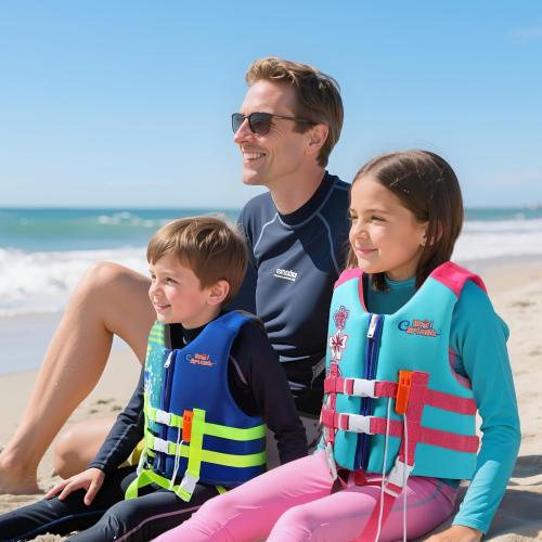 Size S .....HeySplash Toddler Swim Vest, Kids Swimming Jacket Fit 30-50/50-80lbs, Child Floaties Vest wiht Safety Strap, Float Jacket for Girls/Boys on Pool,Beach,Boating, Learn to Swim Aid, M 3-6 Yrs/L 6-9 Yrs