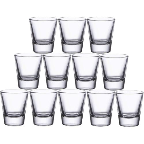Gmark 1.5-Ounce Heavy Base Shot Glass Set, Whiskey Shot Glass 12-Pack GM2011