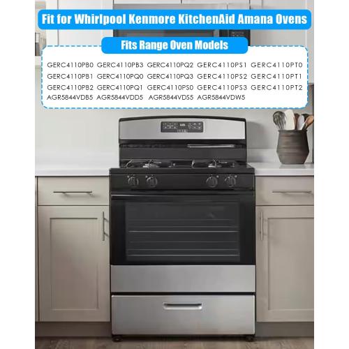 Upgraded W10118455 Outer Oven Door Glass Fit for Whirlpool Kenmore KitchenAid Amana, Range Door Glass Replace WPW10118455 W10010680 W10075990 1470262 EAP11748551 Exterior Door Glass