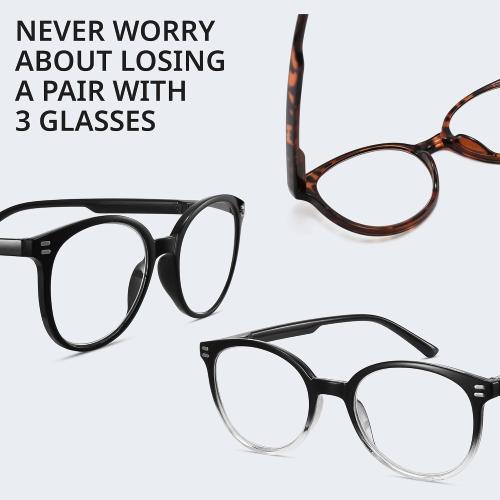 GIBLOGO Reading Glasses for Women/Men Eye Glasses Blue Light Reading Glasses Cheaters Eyeglasses