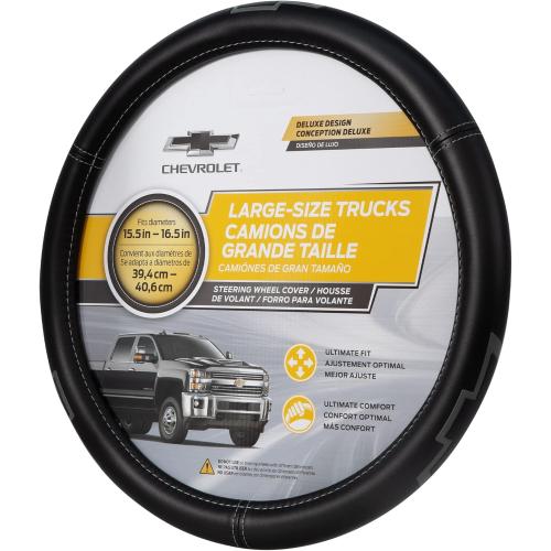 Plasticolor 006788R01 Chevrolet Silverado 2500HD and 3500HD Gray Bowtie Logo Steering Wheel Cover