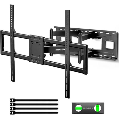 monTEK Heavy Duty XXL Full Motion TV Wall Mount for 60-120 inch Extra Large TVs, Holds 265 lbs, Max VESA 900x600, 27.7 Extension, Swivel & Tilt, Preassembled, Fits 12–24 Studs, LED/LCD/OLED 4K/8K