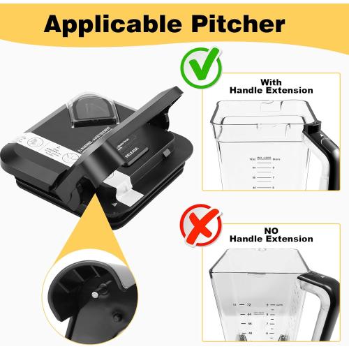 Replacement Locking Lid for Ninja Blender 72 OZ Pitcher BL610 BL642 BL682 BN701 BN751 BN700 BN801 BN750 CO610B DB751A BN800 CT610, Lid Replacement Compatible with Ninja Blender 72OZ Pitcher New Model