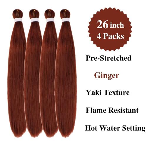 Boho Braiding Hair Pre stretched Ginger 350 Curly Braiding Hair Extensions Deep Wave Crochet Boho Braids Prestretched Synthetic Hypoallergenic Ez Braid Knotless