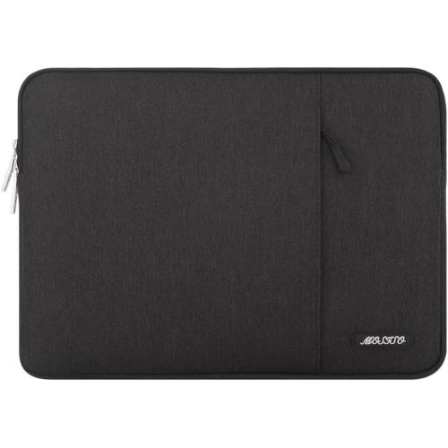 MOSISO Laptop Case 13.3 inch, 13-13.3 inch Laptop Sleeve Compatible with MacBook Air/Pro 13/Pro 14 M5 M4 M3 M2 M1, HP Dell ASUS Lenovo,Polyester Vertical Computer Sleeve Bag with Pocket, Black